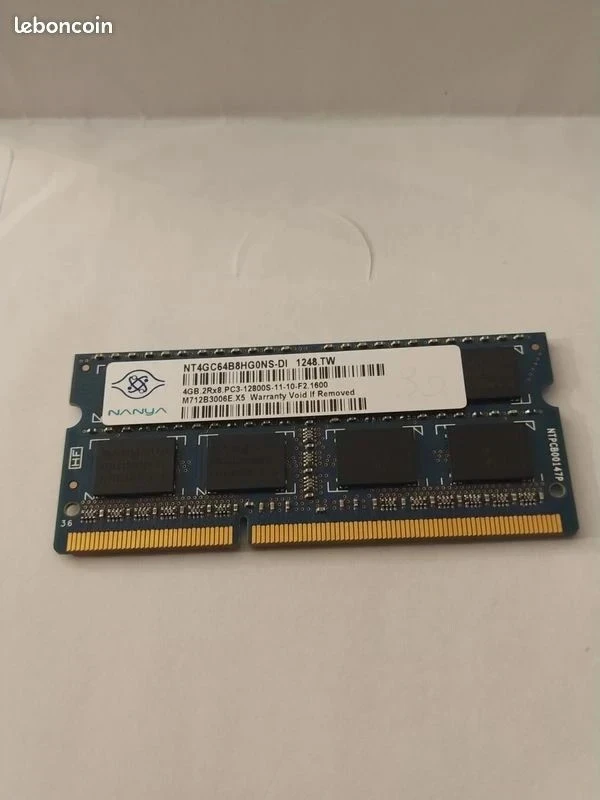 Mémoire RAM PC portable 4 GO DDR3